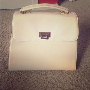 White and black purse